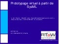 Prototypage virtuel à partir de SysML