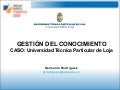 Gestion del conocimiento caso UTPL