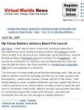Virtual world news board placement