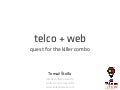 telco + web : quest for the killer combo