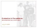 SPU 2006 Kuo Evaluation in Foundations