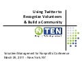 Twitter Basics for Engaging Volunteers