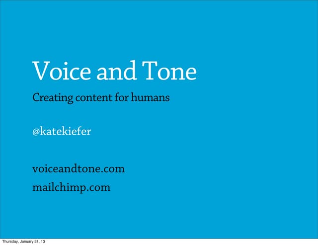 Voice and tone preview