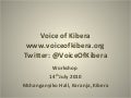Second Voice of Kibera Workshop
