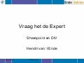 Vraag het de specialist: Sharepoint 
