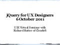 JQuery for UX Designers VS73 preview Richard Rutter
