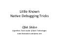 Little Known VC++ Debugging Tricks