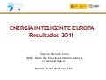  Energía Inteligente - Europa. Resultados 2011 · Virginia Vivanco