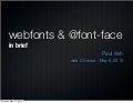 webfonts & @font-face :: in brief