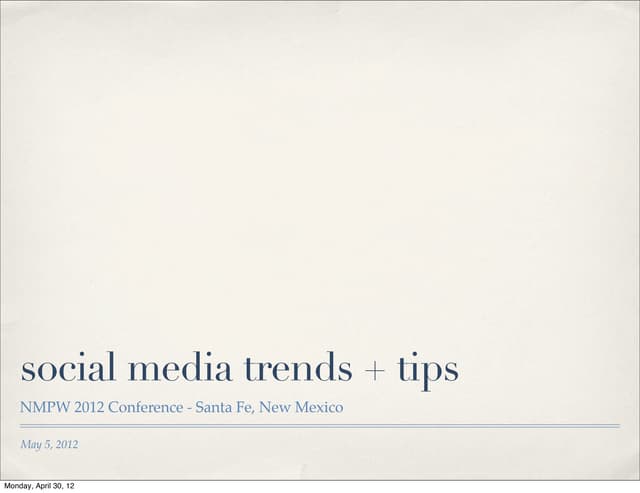Social Media Trends & Tips 