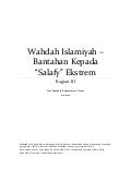 Wahdah Islamiyah - Bantahan Kepada Salafy Ekstrem Bagian III