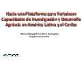 Hacia una Plataforma para Fortalecer Capacidades de Investigación y Desarrollo Agrícola en América Latina y el Caribe