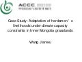 Wang Jianwu — Case study: Adaptation of herdsmen’s livelihoods under climate capacity constraints in inner mongolia gras~1