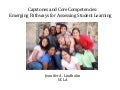 Jennifer Lindholm: Capstones and Core Competencies:  Emerging Pathways for Assessing Student Learning 