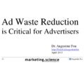 Waste Reduction in Ad Impressions is Crucial by Augustine Fou