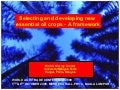 Selecting and developing new essential oil crops - A framework
