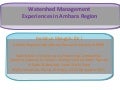 Watershed management experiences in Amhara Region, Ethiopia