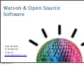 Watson and Open Source Tools