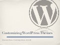Customizing WordPress Themes