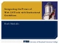 Integrating the Power of Web 2.0 Tools with Institutional Guidelines