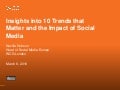 Insights into 10 Trends that Matter and the Impact of Social Media
