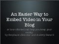 ONF/NFB - An Easier Way to Embed Video in Your Blog