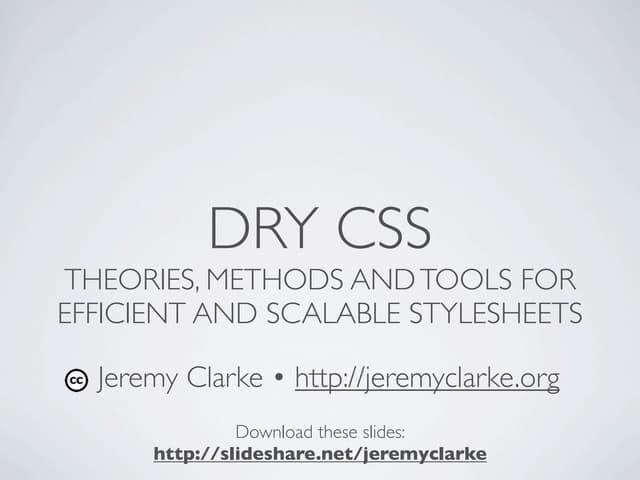 WordCamp NYC - DRY CSS