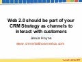 Web 2.0 should be part of your CRM