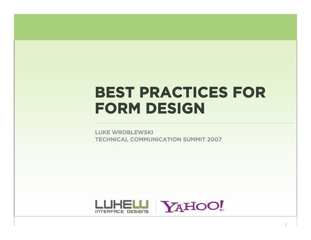 Web Form Design Best Practices 