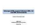 Interoperability support between OWL 2.0 and XML environments