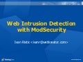 Web Intrusion Detection 