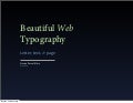 Beautiful Web Typography (#4)
