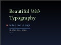 Beautiful Web Typography (#5)
