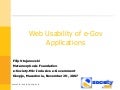 Web Usability of e-Gov Applications by Mr. Filip Stojanovski, Metamorphosis Foundation
