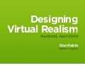 Designing Virtual Realism (Web09)