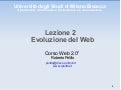 Corso Web 2.0: Evoluzione del web