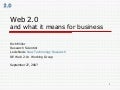 Web2.0 and What it Means for Business