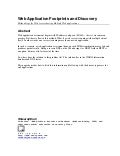 Web App Footprints Discovery