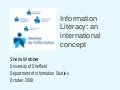 Information Literacy: an international concept