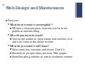 Web Design and Maintenance