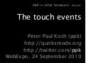 The touch events - WebExpo