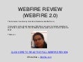 Webfire Review - 100% TRUTH!