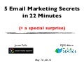 5 Email Marketing Secrets in 22 Minutes