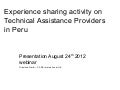 Webinar #4 CARE LAC Experience Exchange
