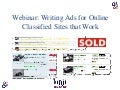 Writing Ads for Autos Classified Sites That Work