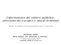 Informazione del settore pubblico: orientamento europeo e attuali tendenze
