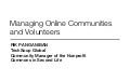 Webinar on Managing Online Communities on Tuesday June 21