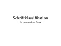 Webmontag schriftklassifikation