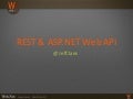 REST and ASP.NET Web API (Milan)
