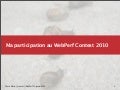 Ma participation au WebPerf Contest 2010